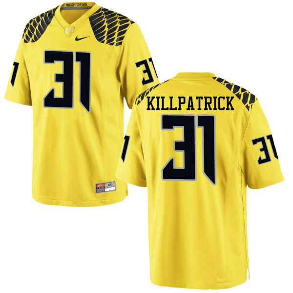 Men #31 Sean Killpatrick Oregon Ducks College Football Jerseys-Yellow - Click Image to Close